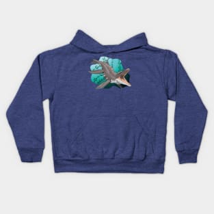 Deep Sea Majesty: Mosasauria Reigns Kids Hoodie